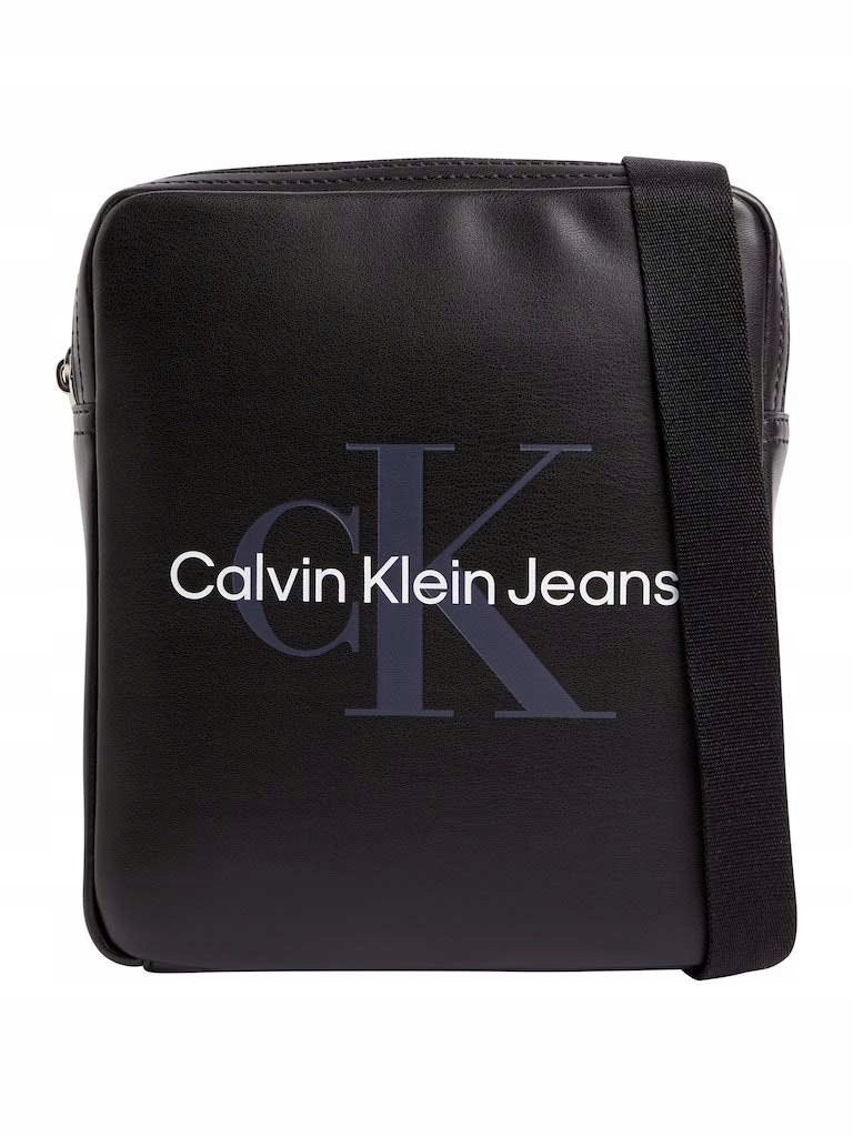 Calvin klein torba listonoszka monogram soft reporter18 czarna