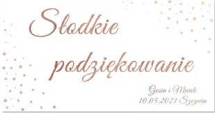 Naklejki personalizowane na pudełka na ciasto - 30 szt. - Wesele i ślub - miniaturka - grafika 1