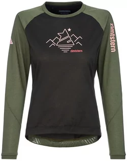 Koszulki rowerowe - Zimtstern PureFlowz LS Shirt Women, czarny/zielony L 2022 Koszulki MTB i Downhill - grafika 1