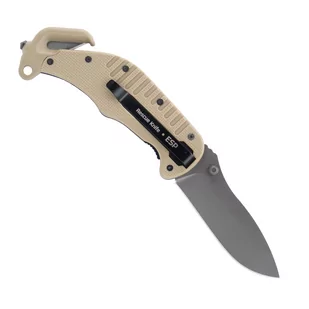 ESP - Nóż ratowniczy Rescue Knife - Ostrze gładkie - Khaki - RKK-01 - Noże - miniaturka - grafika 2