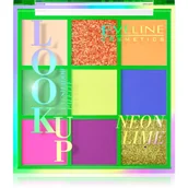 Cienie do powiek - Eveline Look Up Paletka cieni do powiek 9) Neon Lime 1szt - miniaturka - grafika 1