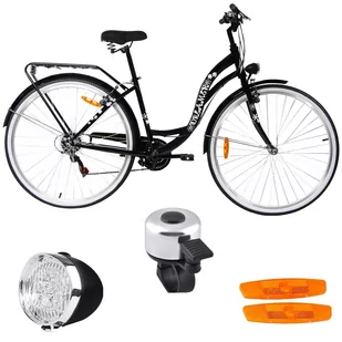 Rower Miejski MalTrack Citybike Dreamer 6-speed Black 28" - Rowery - miniaturka - grafika 1
