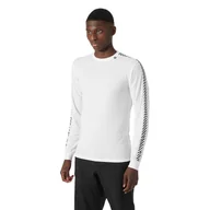 Bluzy męskie - Męska bluza termiczna z długim rękawem Helly Hansen Lifa Stripe Crew white - L - miniaturka - grafika 1