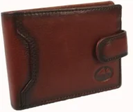 Portfele - Portfel Męski Skórzany EL FORREST Mały Skóra Bydlęca Poziomy Z Zapinką Jedno Skrzydełko 851 29 RFID BRĄZOWY 11 x 8 x 2 [cm] - miniaturka - grafika 1