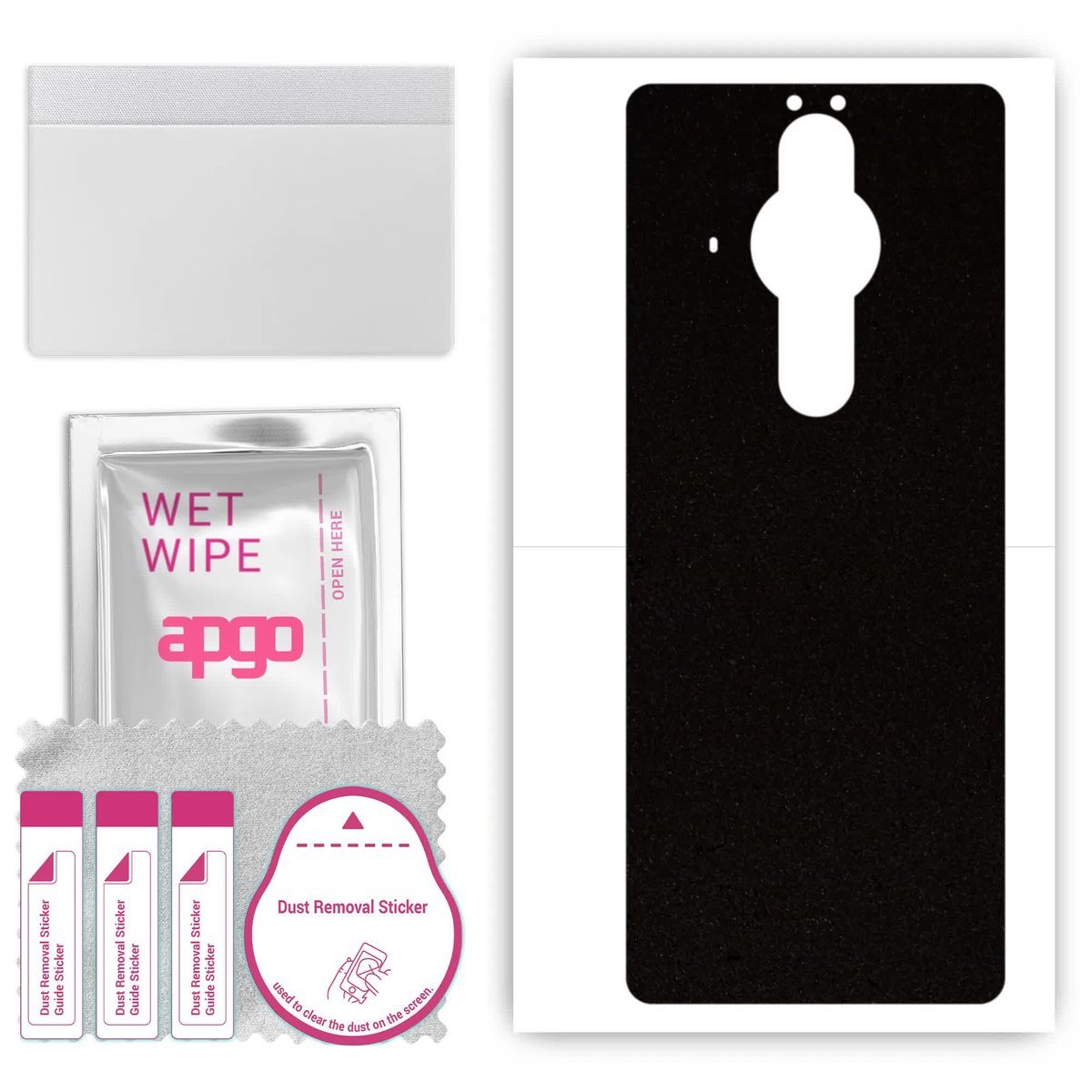 Folia naklejka skórka strukturalna na TYŁ Zamsz do Sony Xperia PRO-I - Zamsz Czarny - apgo SKINS