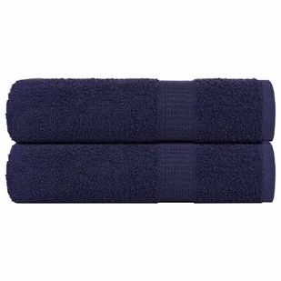 vidaXL Ręczniki kąpielowe 2 szt. Granatowy 360 gsm 100% bawełna - Ręczniki - miniaturka - grafika 1