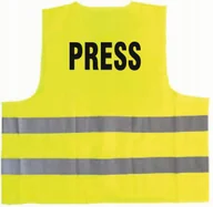 Odzież robocza - Kamizelka odblaskowa z nadrukiem PRESS rozmiar XXL - miniaturka - grafika 1