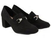 Półbuty damskie - Półbuty damskie Sergio Leone PB146 czarny zamsz - miniaturka - grafika 1