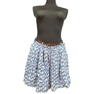 Tommy Hilfiger Spódnica Midi Wygodna z Paskiem Niebieska Biała Rozmiar M - Spódnice Tommy Hilfiger Spódnica Midi Wygodna z Paskiem Niebieska Biała Rozmiar M - Spódnice - miniaturka - grafika 1