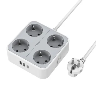 Listwa zasilająca TESSAN TS-302-C-GR - Listwy zasilające - miniaturka - grafika 1