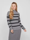 Swetry damskie - Vero Moda Sweter w kolorze szaro-czarnym - miniaturka - grafika 1