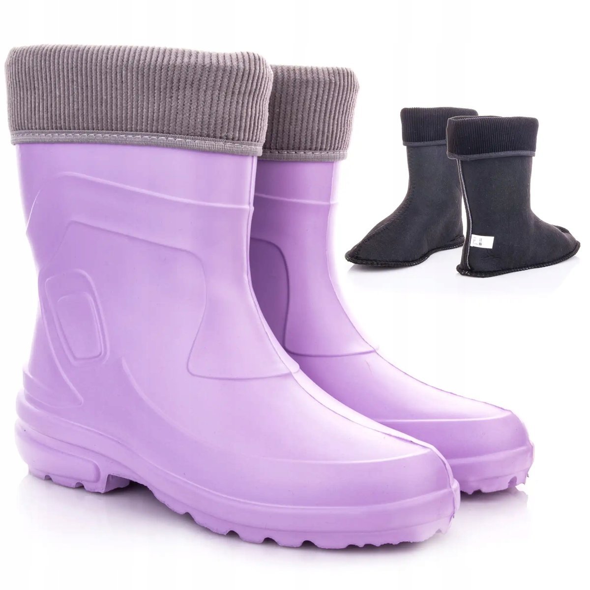 Kalosze Damskie Gumowce Ocieplane Piankowe Wygodne Polskie Lekkie 41