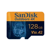 Karty pamięci - SanDisk Outdoors 4K MicroSDXC UHS-I Card with SD Adapter - 128GB - SDSQXAA-128G-GN6VA - miniaturka - grafika 1