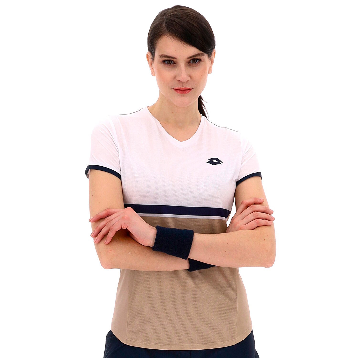 Koszulka damska Lotto Tech W V D1 Tee Irish Beige M
