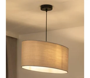 Duolla - Żyrandol na lince OVAL 1xE27/15W/230V szary - Lampy sufitowe - miniaturka - grafika 1