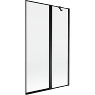 Parawany nawannowe - Mexen Mist parawan nawannowy 2-skrzydłowy prawy 110 x 150 cm, czarna ramka, czarny - 8A9-110-011-70-70-P - miniaturka - grafika 1