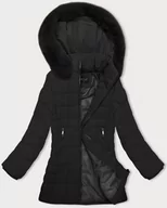 Kurtki damskie - Pikowana kurtka zimowa damska J Style czarna (16M9119-392) - J STYLE - miniaturka - grafika 1