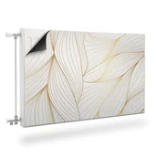 Dekoracje domu - MASKOWNICA Magnetyczna Na Grzejnik LIŚCIE Styl Line-art 80cm x 60cm - miniaturka - grafika 1