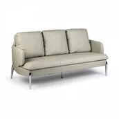 Komplety wypoczynkowe - B2B Partner Skórzany komplet wypoczynkowy LUXOR, dla 3 osób, szary 443106 - miniaturka - grafika 1