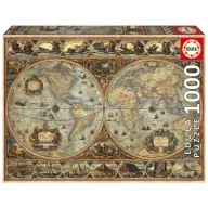 Puzzle - Puzzle 1000 Stara mapa świata Educa - miniaturka - grafika 1