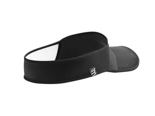 Czapki i chusty sportowe damskie - COMPRESSPORT Daszek biegowy SPIDERWEB ULTRALIGHT VISOR BLACK EDITION 2021 czarny - grafika 1