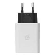 Ładowarki do telefonów - Ładowarka ścienna USB-C Zasilanie 30 W Wtyczka UE Kompaktowa Oryginalna Google White - miniaturka - grafika 1