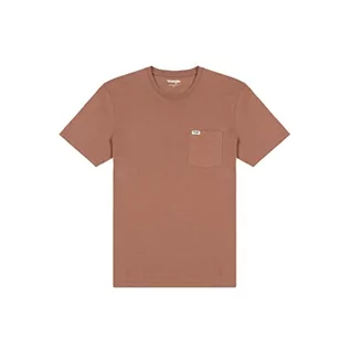 Koszulki męskie - Wrangler Męski t-shirt kieszonkowy, cappuccino, XL, cappuccino, XL - grafika 1