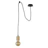 Lampy sufitowe - Spinny lampa wisząca 1xE27 czarna/drewno 50212-1NA - miniaturka - grafika 1