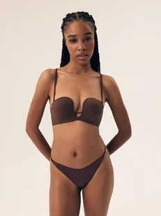 Biustonosz push-up Novelty Esotiq brązowy 75C - Biustonosze - miniaturka - grafika 1