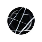 Talerze - Talerzyk deserowy ze szkła topionego czarno biały 20 cm NEBBIA - miniaturka - grafika 1