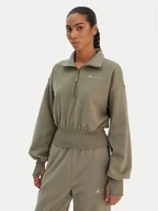 Bluzy damskie - adidas Bluza JM1101 Zielony Loose Fit - miniaturka - grafika 1