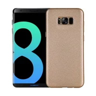 Etui i futerały do telefonów - NoName Etui Carbon Fiber Samsung S8 G950 złoty gold - miniaturka - grafika 1