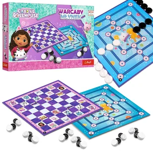 Koci Domek Gabi Gra planszowa, rodzinna dla dzieci 2w1, warcaby i młynek Trefl 6+ - Gry planszowe Koci Domek Gabi Gra planszowa, rodzinna dla dzieci 2w1, warcaby i młynek Trefl 6+ - Gry planszowe - miniaturka - grafika 1