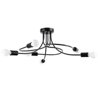 Lampy sufitowe - Przysufitowa lampa Levar SL.1456 Sollux do salonu nowoczesny czarny - miniaturka - grafika 1