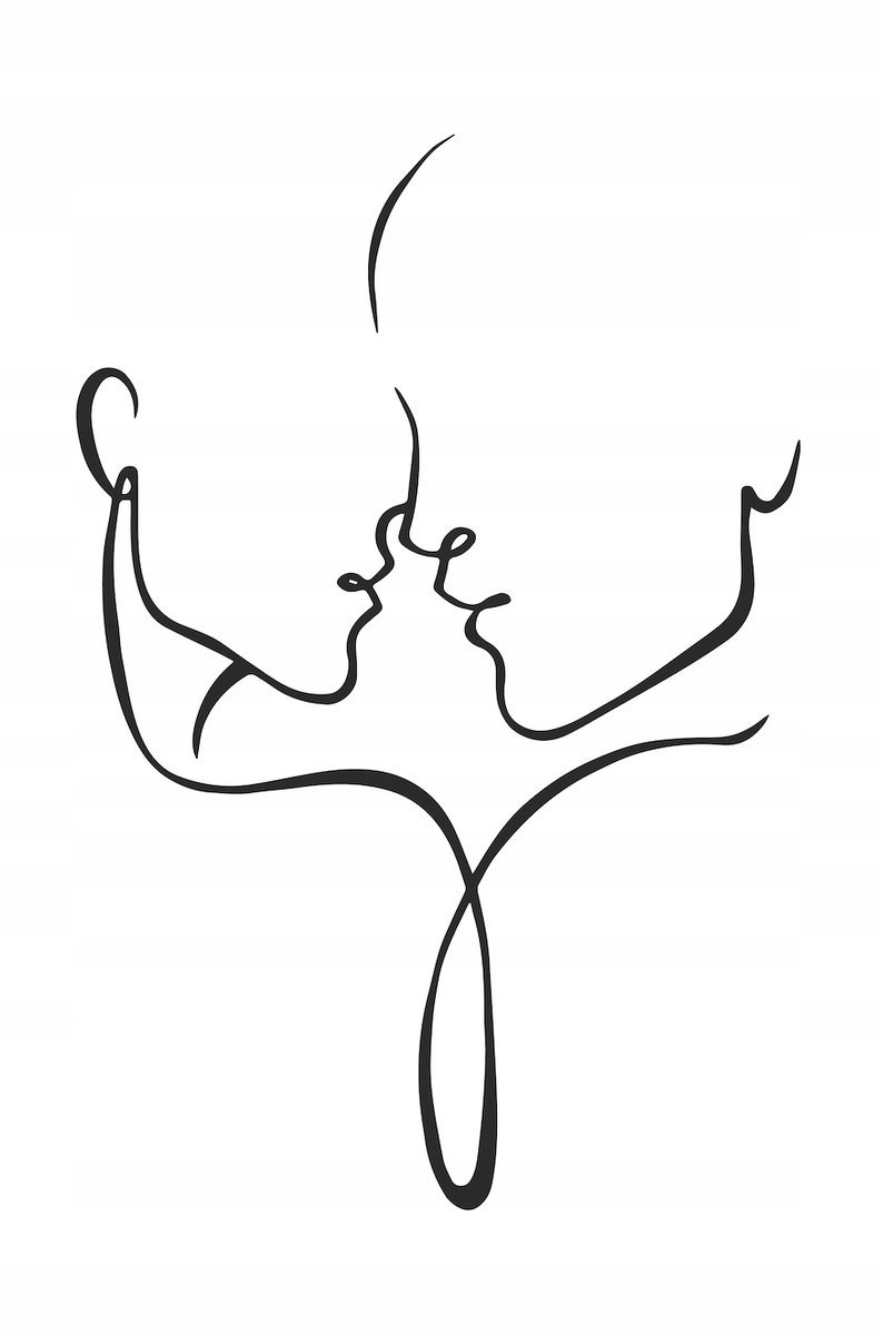 PODKŁADKA POD MYSZ Nadruk 22x18 cm Minimalistyczny Kontur Postacie Prezent