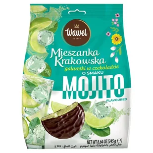 Wawel Mieszanka Krakowska Galaretki w czekoladzie o smaku mojito 245 g - Inne słodycze - miniaturka - grafika 1