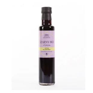 Syrop z Owoców Czarnego Bzu z Cytryną na Miodzie "Czarny Bez z Cytryną Syrop na Miodzie | Handmade in Poland " z Polskiej Manufaktury Cieleśnica 230ml - Syropy i koncentraty owocowe - miniaturka - grafika 1