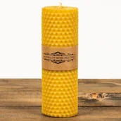 Świece - ŚWIECA WOSKOWA Z WĘZY PSZCZELEJ WALEC 10 cm - ŁYSOŃ - miniaturka - grafika 1