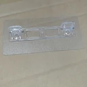 Inne - TEMU 20 szt. Wytrzymałe wsporniki półek bez wiercenia - 4.72x1.9 cala przezroczyste plastikowe taśmy samoprzylepne do szafek kuchennych, regałów i - miniaturka - grafika 1