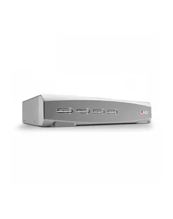 Przełącznik KVM LINDY 4-portowy HDMI 4K60, USB 2.0 i audio - Przełączniki KVM - miniaturka - grafika 1