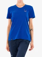 Koszulki i topy damskie - Koszulka wspinaczkowa damska Salewa Lavaredo Hemp Print T-Shirt - electric - miniaturka - grafika 1