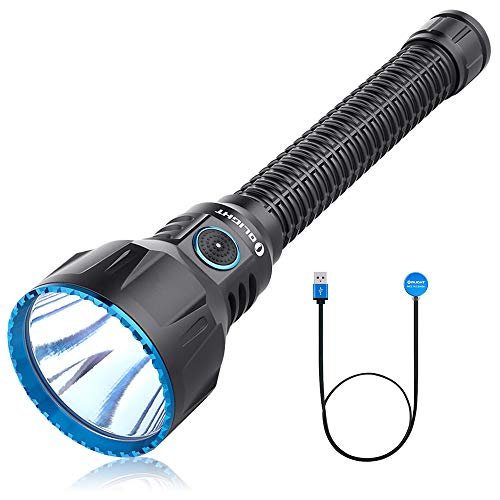 OLIGHT Javelot TURBO NW latarka LED, ładowana przez USB, MCC3, magnetyczny kabel do ładowania, reflektor o jasności 1300 lumenów, zasięg świecenia 1300 m, jasny, 4 tryby świecenia, na polowanie,