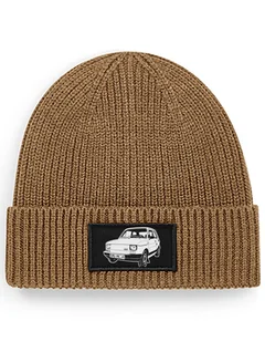 Czapka zimowa beanie auto samochód "Maluch Fiat126p" Granatowy - Czapki damskie - miniaturka - grafika 1