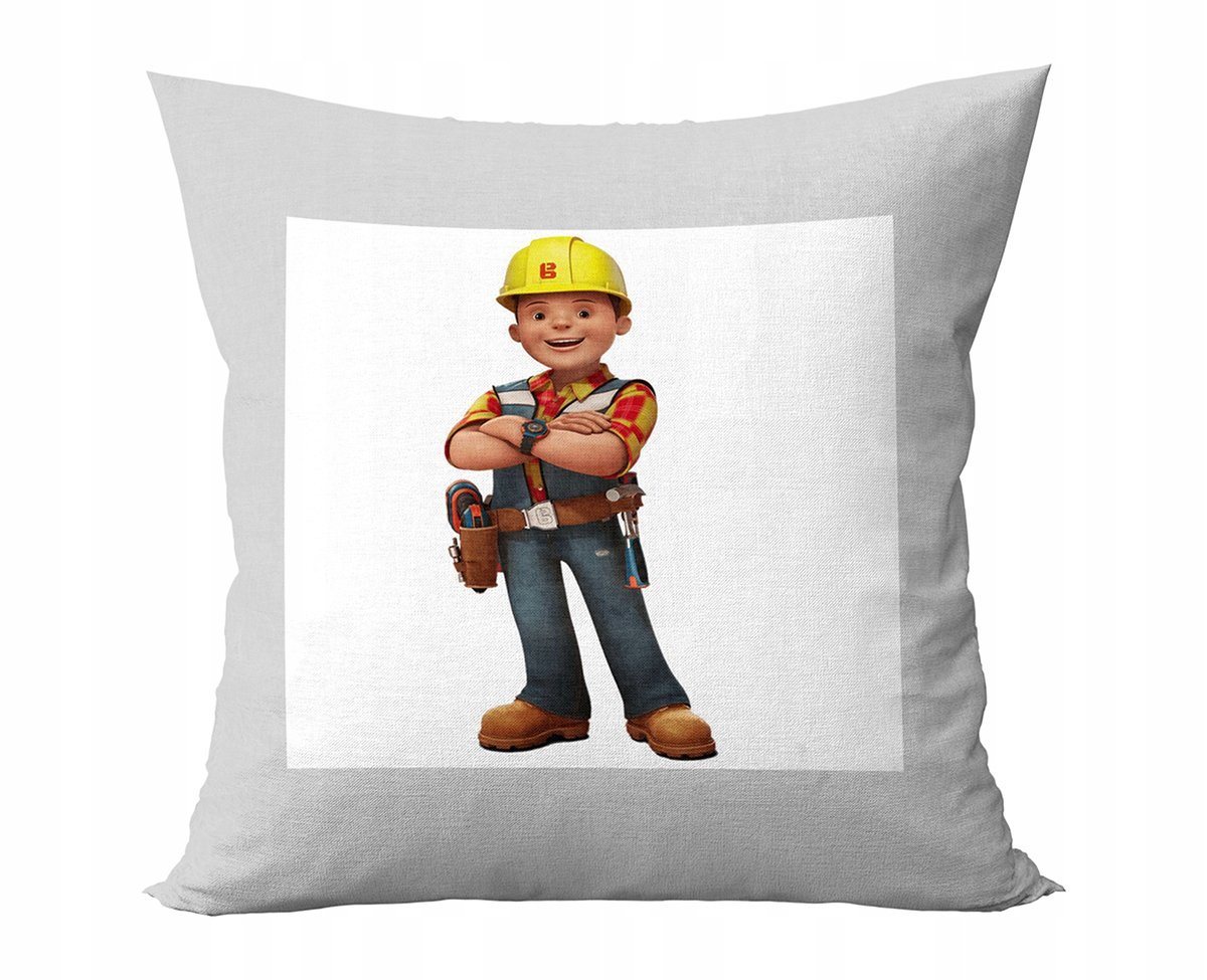 PODUSZKA PERSONALIZOWANA BOB BUDOWNICZY BAJKI POMYSŁ NA PREZENT WZORY