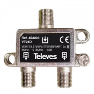 Rozgałęźniki i multiswitche do TV-SAT - Rozgałęźnik antenowy rtv 2-drożny F2D 453003 TELEVES - miniaturka - grafika 1