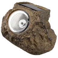 Lampy ogrodowe - Lampa solarna LED kamień 14.5cm IP44 3000K ogrodowa zewnętrzna brązowa MasterLED - miniaturka - grafika 1