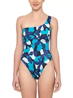 Stroje kąpielowe - sloggi shore Damski kostium kąpielowy Shore Flower Horn One Piece, Blue - Dark Combination, S - miniaturka - grafika 1