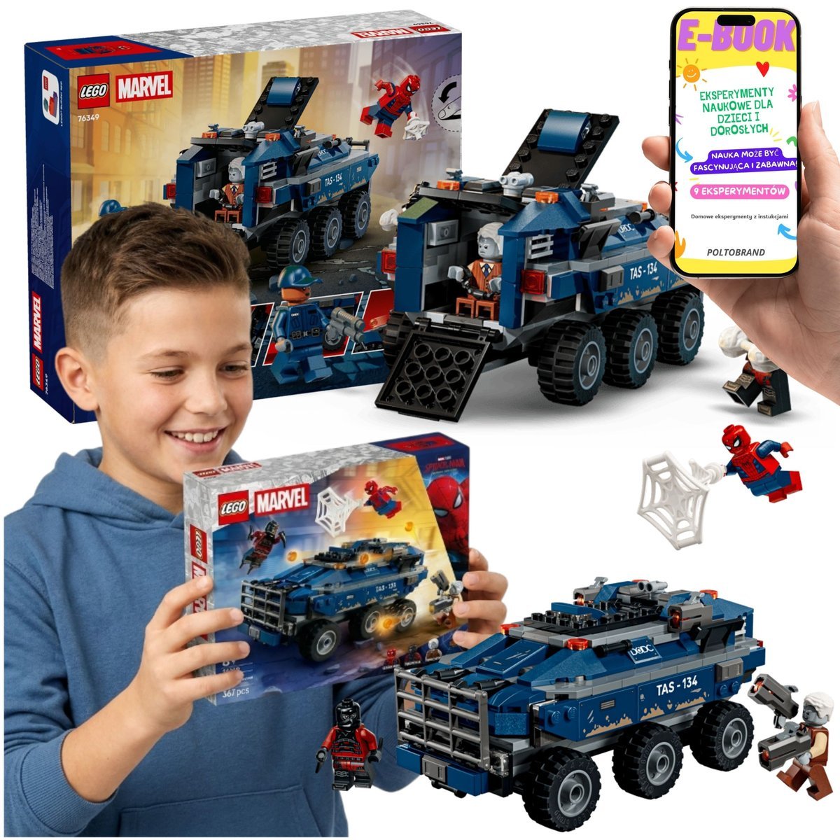 LEGO Marvel Pościg Spider-Mana za Więźniarką (76349) + E-BOOK