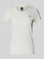 Koszulki i topy damskie - T-shirt o kroju slim fit z wzorem w paski model ‘Stripe eyben’ - miniaturka - grafika 1
