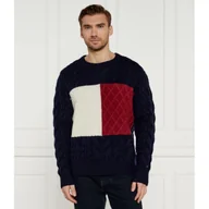 Swetry męskie - Tommy Hilfiger Wełniany sweter Regular Fit - miniaturka - grafika 1